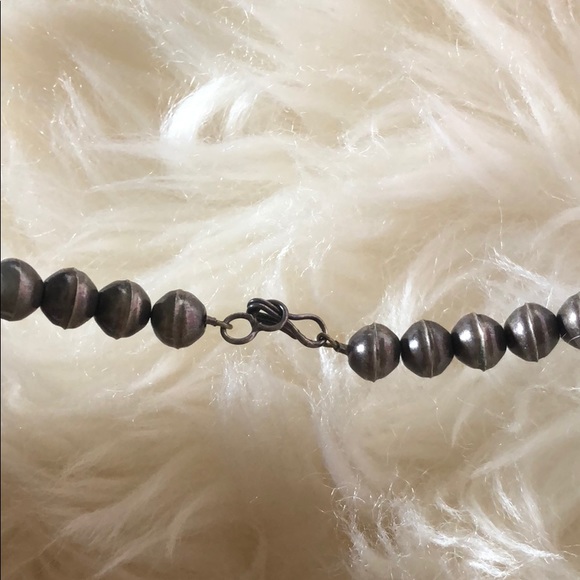 🤩Vintage OLD PAWN NATIVE AMERICAN INDIAN NUGGET TURQUOISE NECKLACE NAVAJO PEARL - Picture 9 of 16